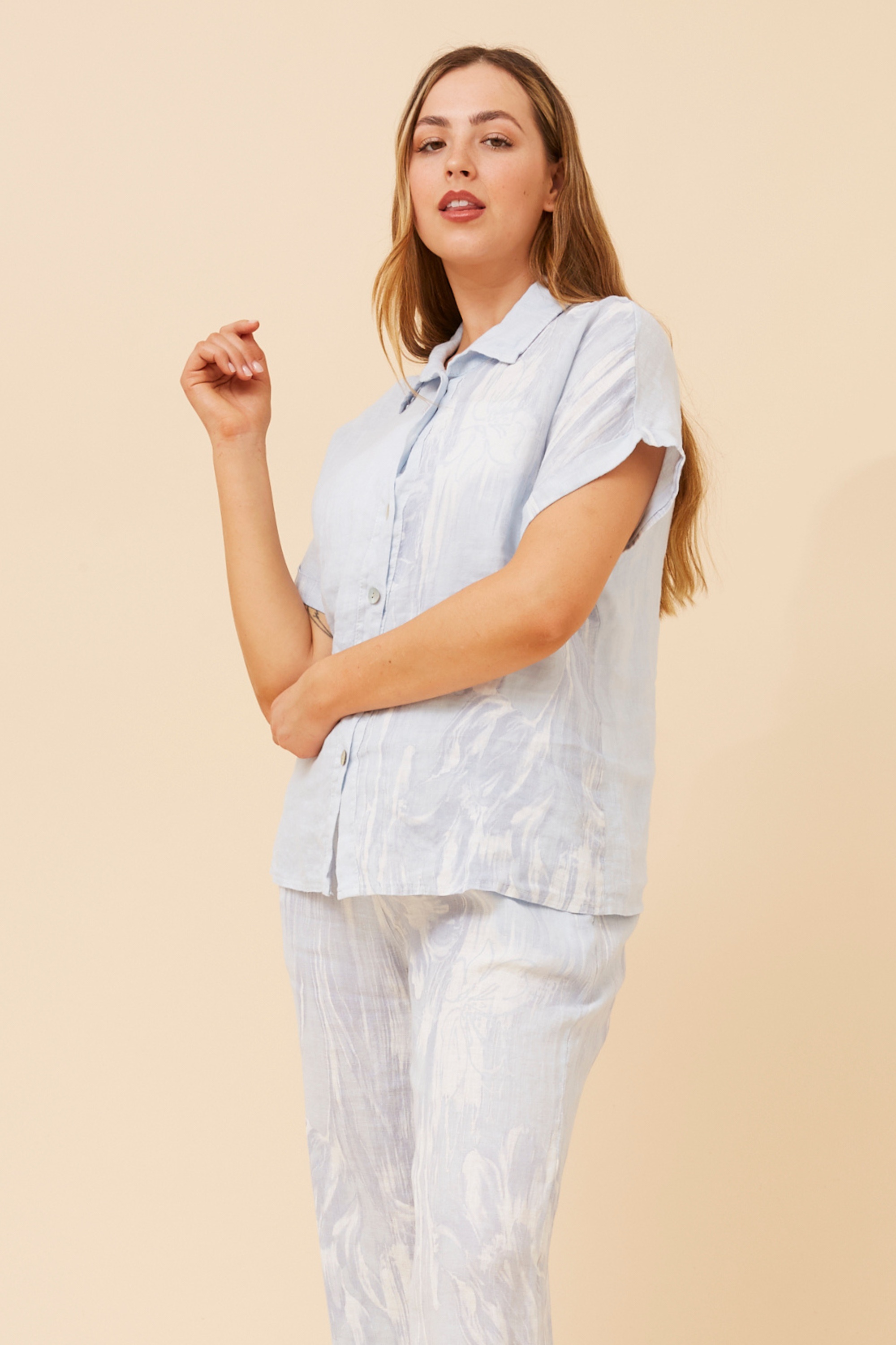 FALLAN FLORAL LINEN PANTS