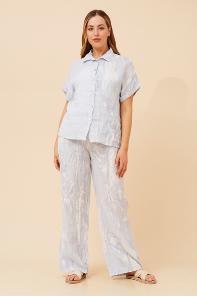 FALLAN FLORAL LINEN PANTS