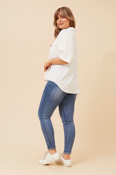 FERGUS SOLID CROP SHIRT
