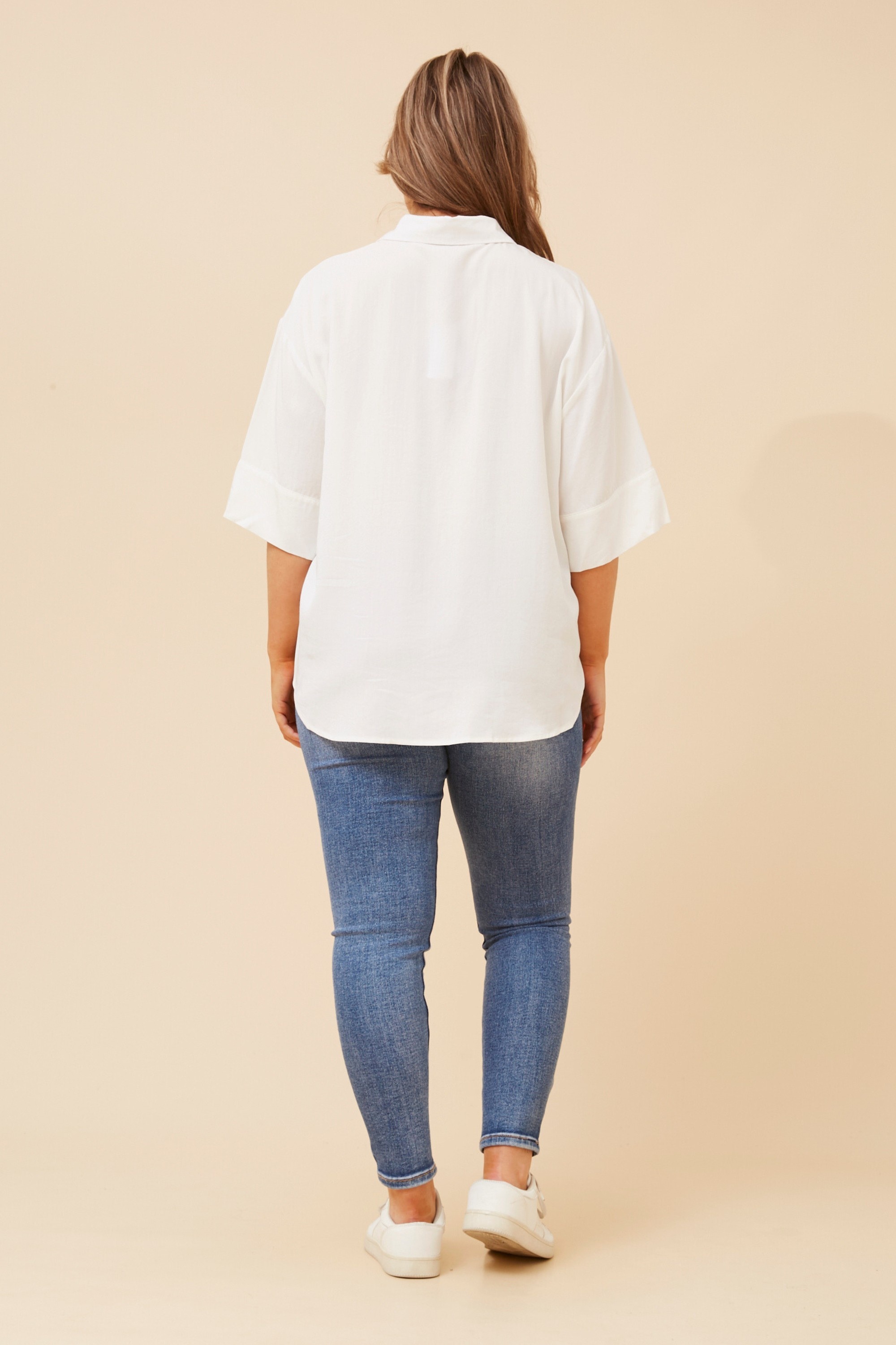 FERGUS SOLID CROP SHIRT