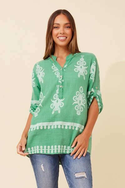 FERRERA BOHO PRINT TOP