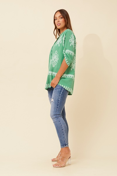 FERRERA BOHO PRINT TOP