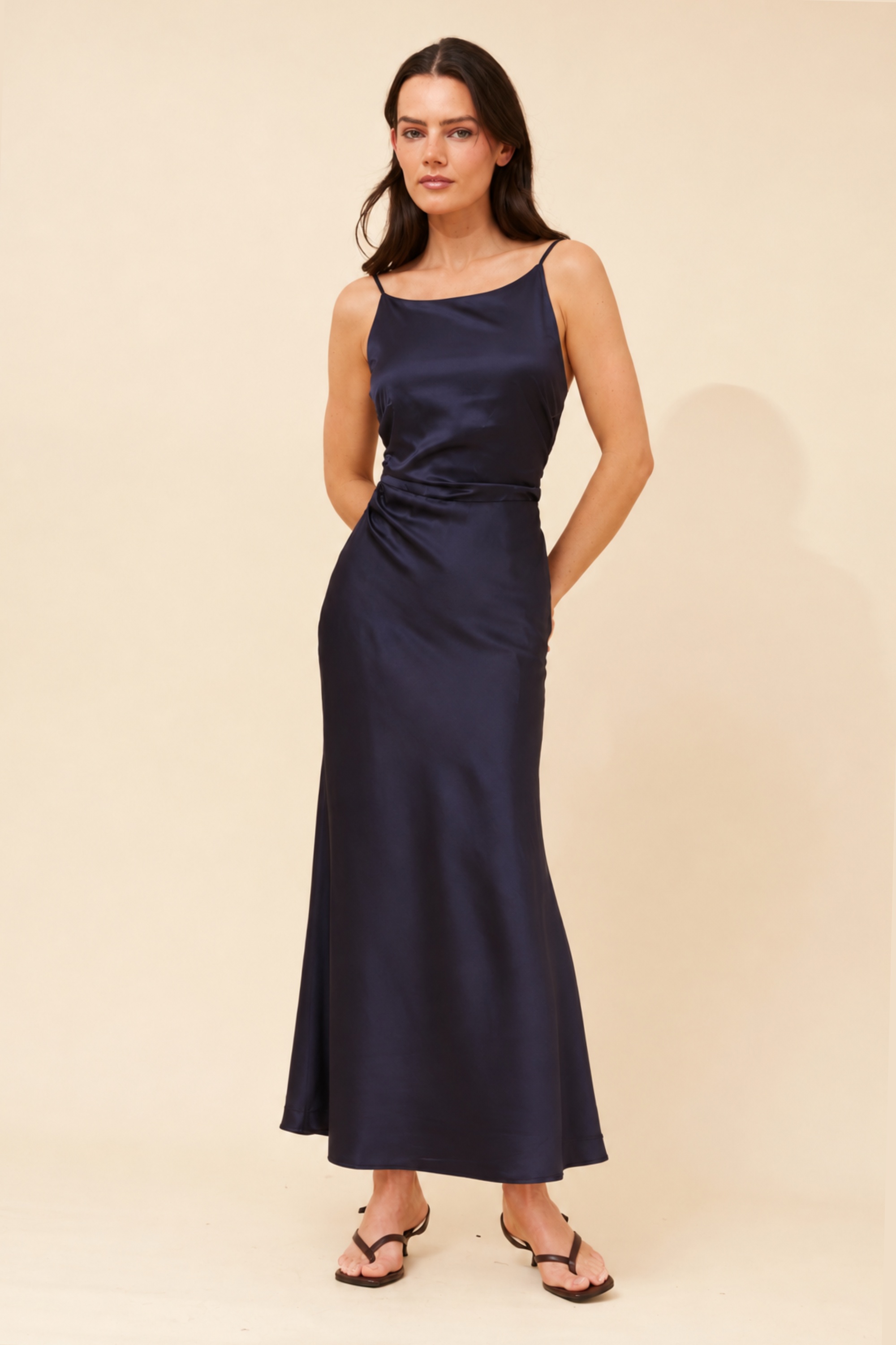 FIDELIA SATIN MAXI DRESS