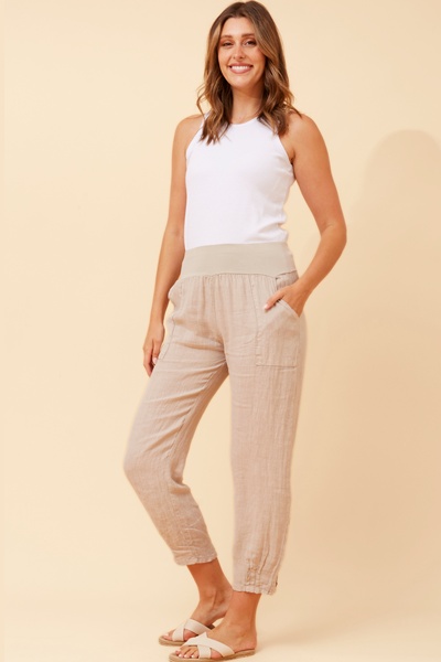 FINN SOLID LINEN PANTS