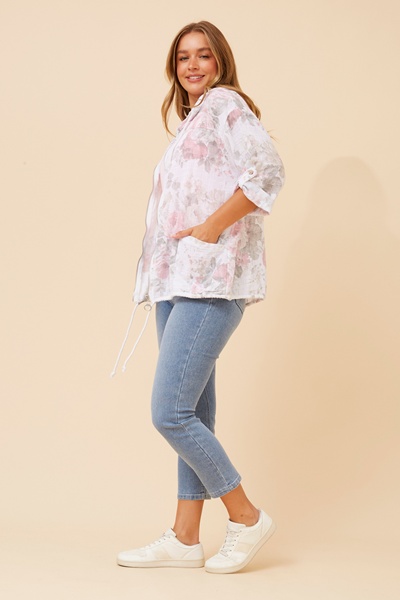 FIORINA FLORAL HOODY JACKET