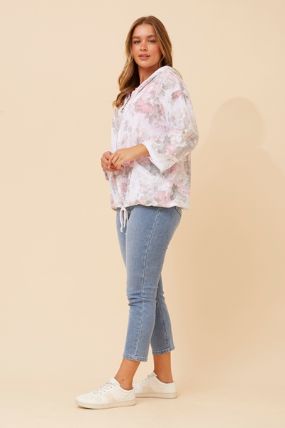 FIORINA FLORAL HOODY JACKET