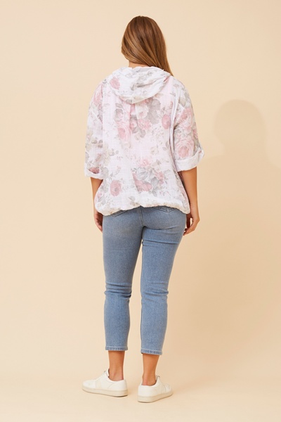 FIORINA FLORAL HOODY JACKET