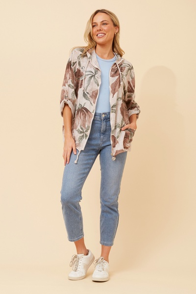 FIORINA FLORAL HOODY JACKET
