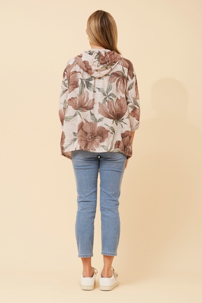 FIORINA FLORAL HOODY JACKET