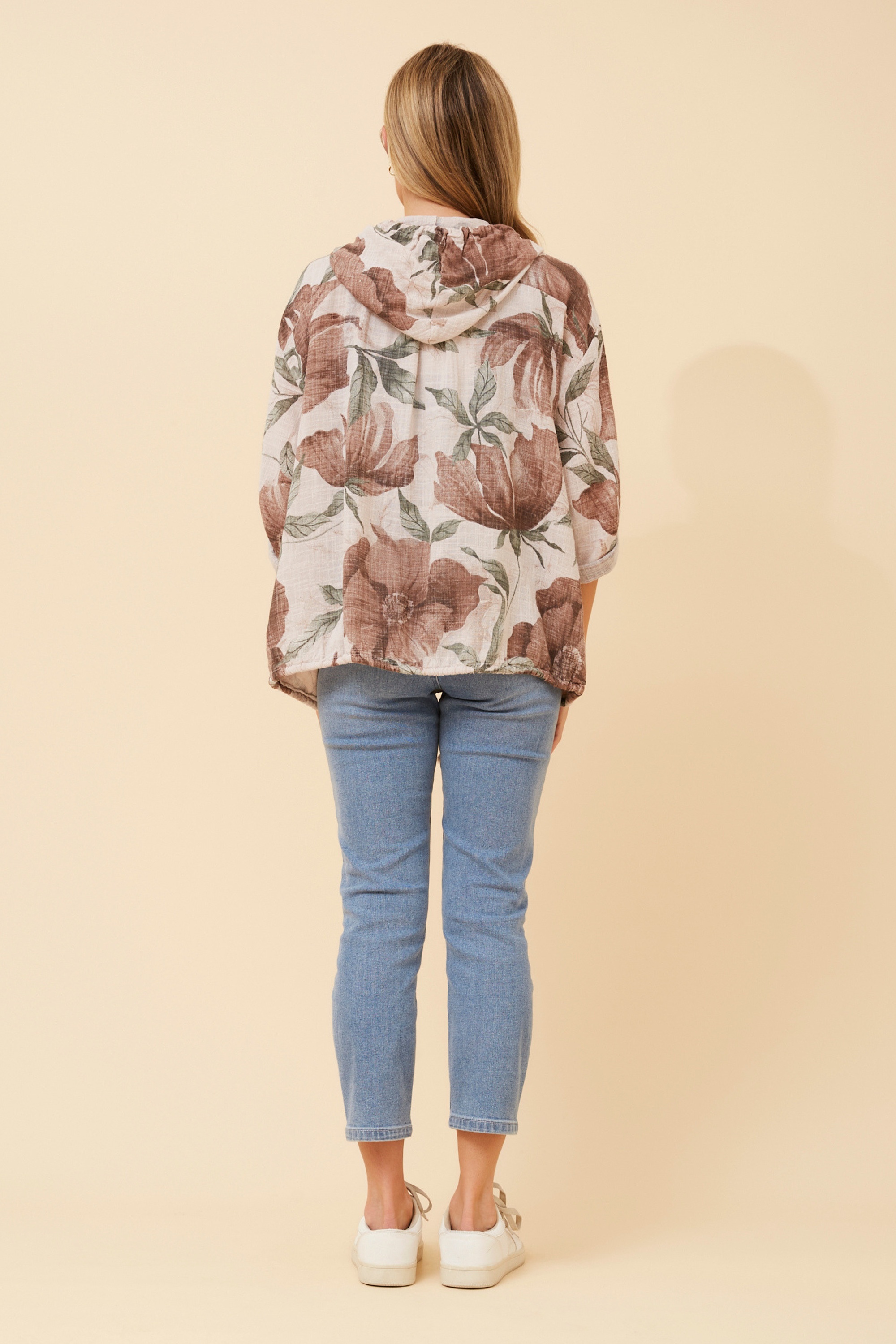 FIORINA FLORAL HOODY JACKET