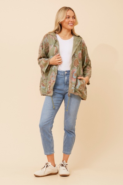 FIORINA FLORAL HOODY JACKET