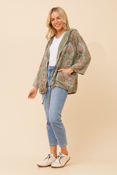 FIORINA FLORAL HOODY JACKET