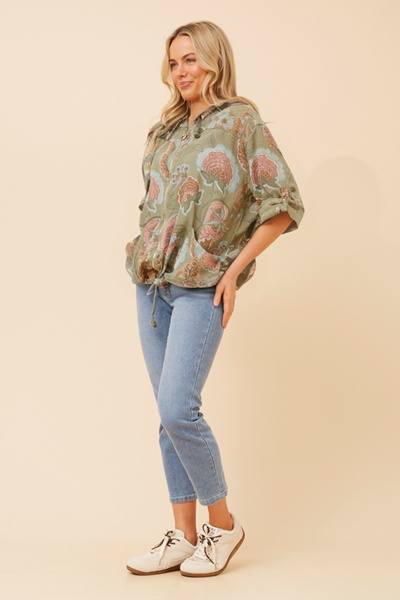 FIORINA FLORAL HOODY JACKET
