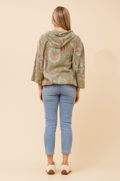 FIORINA FLORAL HOODY JACKET