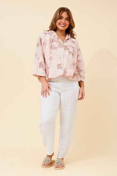 FIORINA FLORAL LINEN JACKET