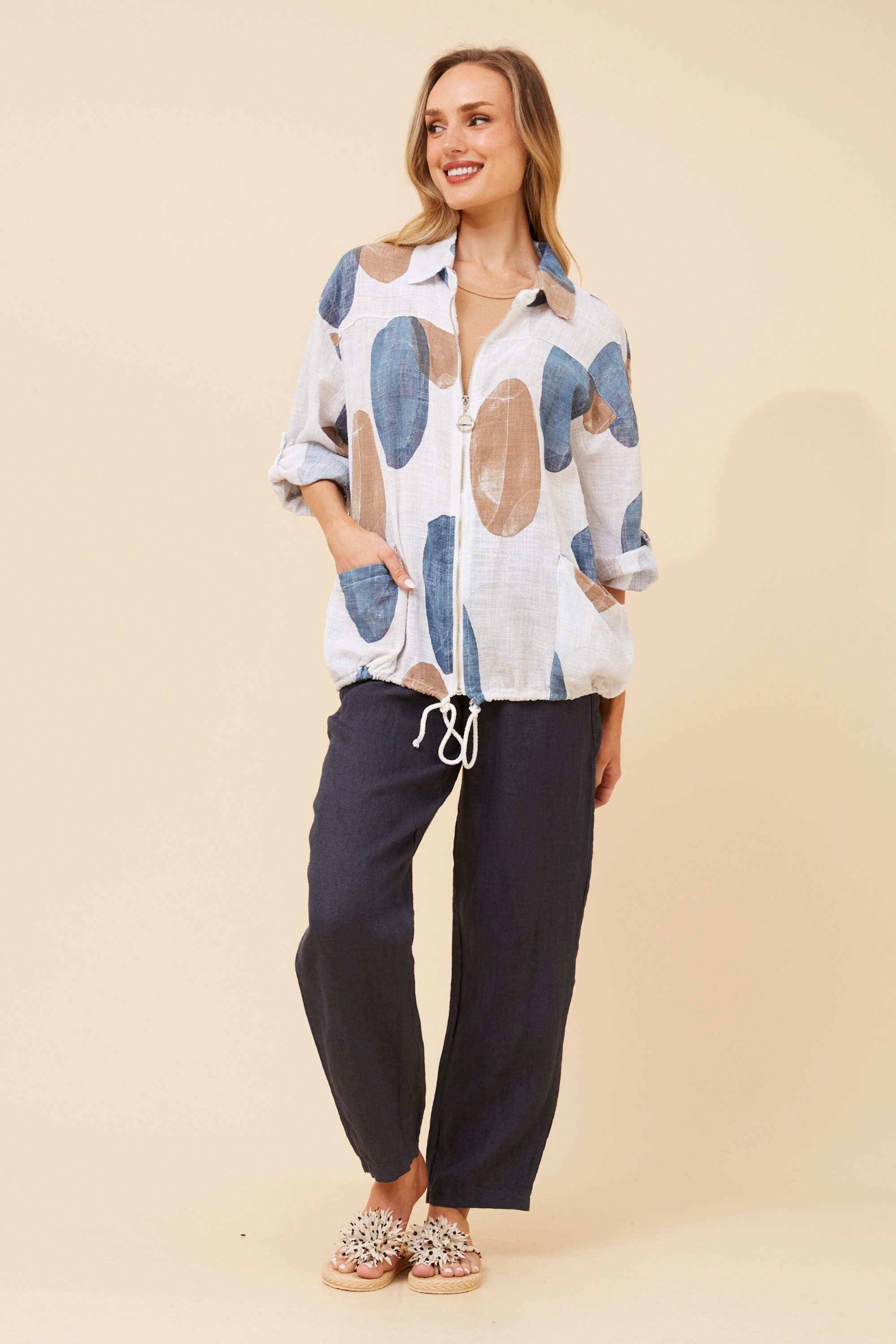 FIORINI ABSTRACT PRINT JACKET