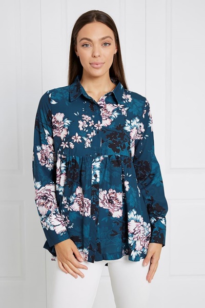 FLORAL BABYDOLL SHIRT TOP