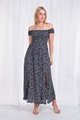FLORAL BARDOT MAXI DRESS