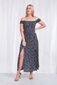 FLORAL BARDOT MAXI DRESS