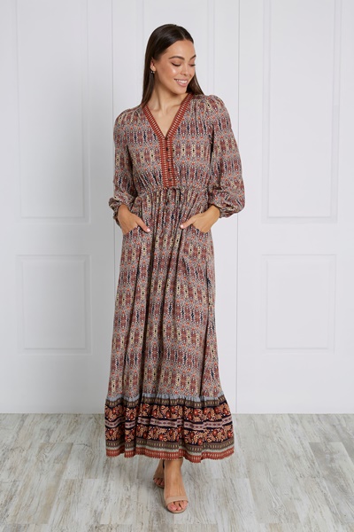 FLORAL BOHO MAXI DRESS