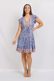 Floral Boho Short Dress