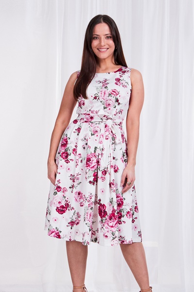 Floral fit and flare dress