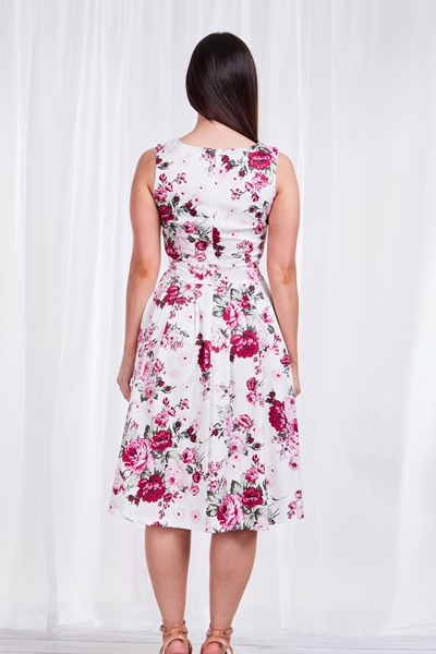 Floral fit and flare dress