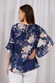 Floral Flute Sleeve Blouse