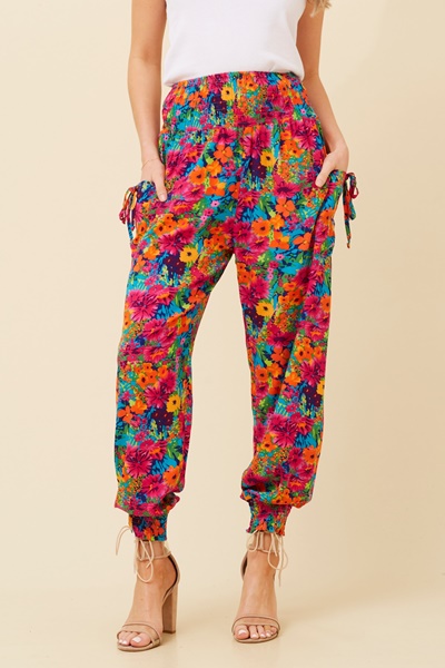 FLORAL HAREM PANTS