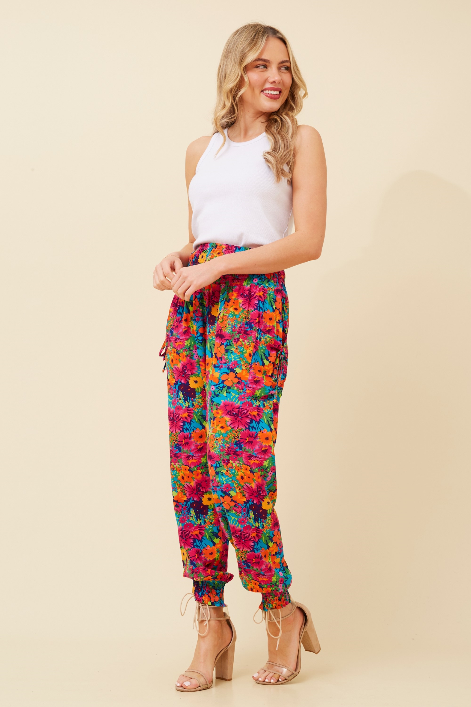 FLORAL HAREM PANTS