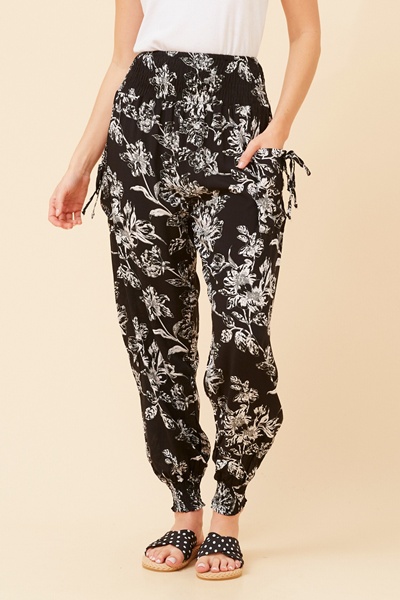 FLORAL HAREM PANTS