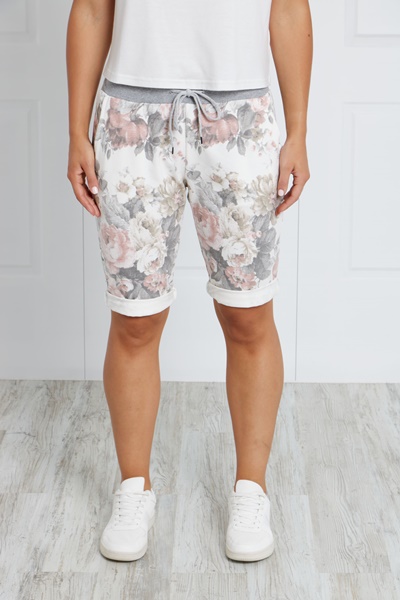 FLORAL JOGGER SHORTS