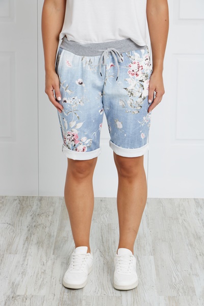 FLORAL JOGGER SHORTS