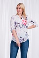 FLORAL MANDARIN COLLAR BLOUSE