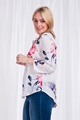FLORAL MANDARIN COLLAR BLOUSE