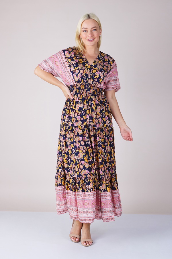 FLORAL MAXI DAY DRESS