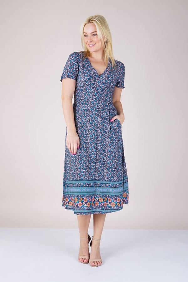 FLORAL MIDI DAY DRESS FLORAL MIDI DAY DRESS
