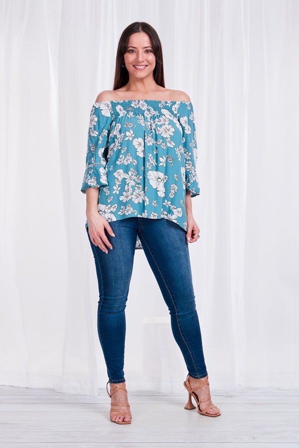FLORAL OFF THE SHOULDER BLOUSE