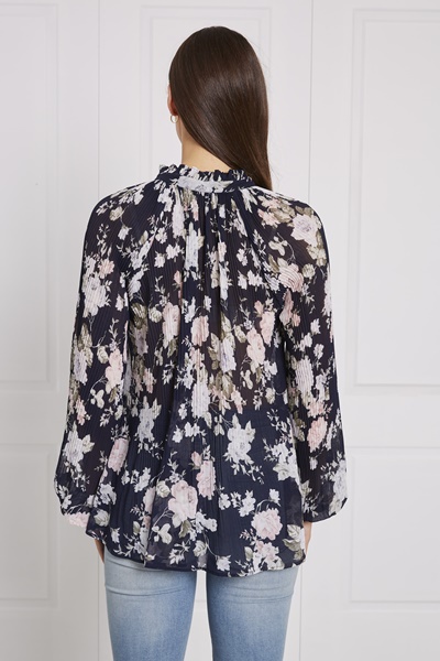 FLORAL PLEAT TOP