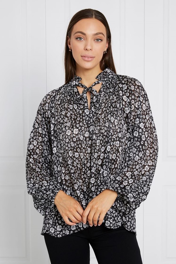 FLORAL PLEATED TOP FLORAL PLEATED TOP