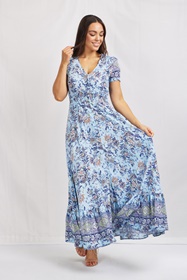 Floral Print Boho Dress