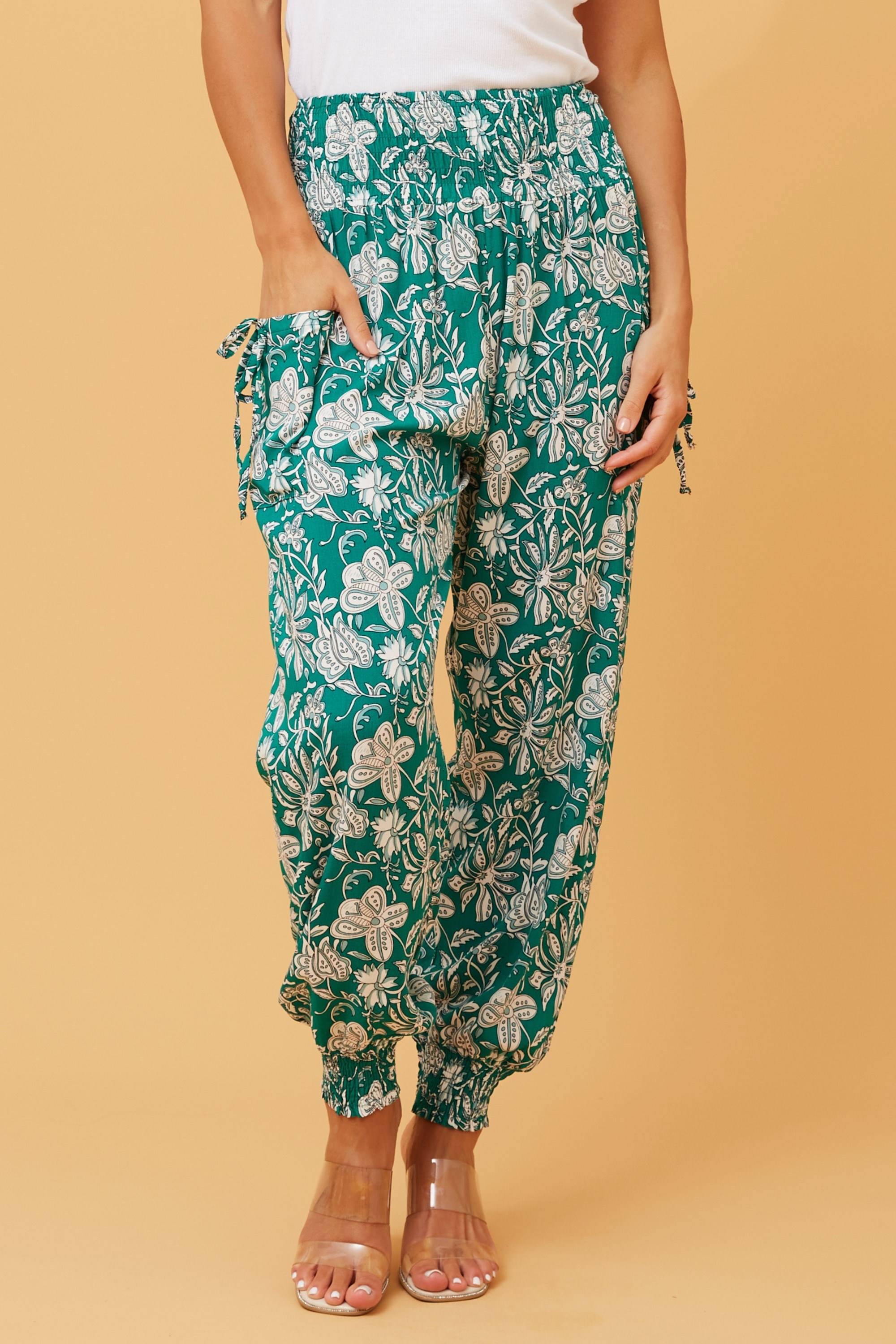 Floral print boho harem pants & Buy Online & Femme Connection