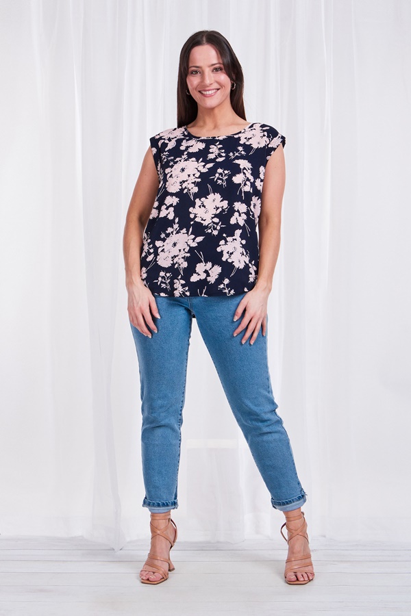 FLORAL PRINT SHELL TOP