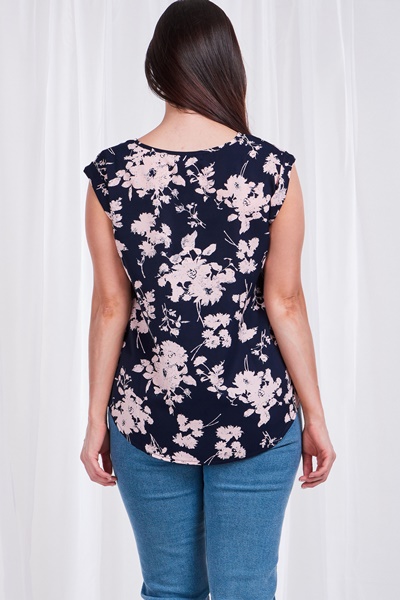 FLORAL PRINT SHELL TOP