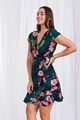 FLORAL PRINT WRAP DRESS