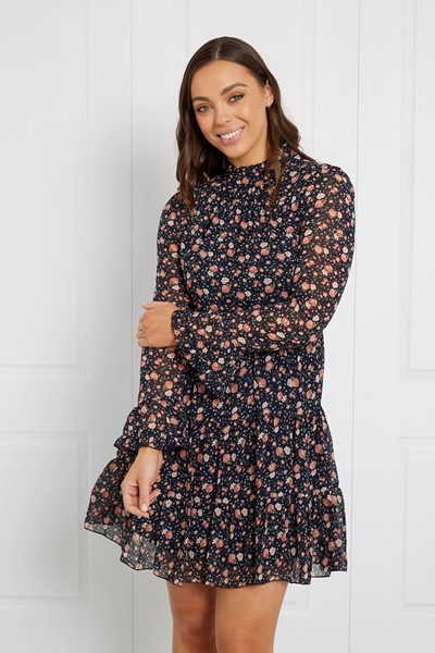 FLORAL SHORT DRESS