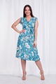 FLORAL TIE WAIST TEA DRESS