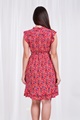 FLORAL TIE WAIST TEA DRESS