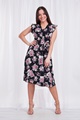 FLORAL TIE WAIST TEA DRESS