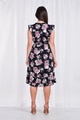 FLORAL TIE WAIST TEA DRESS